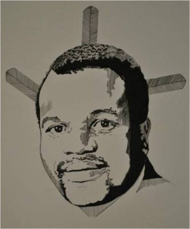 Drawing: King Mswati III